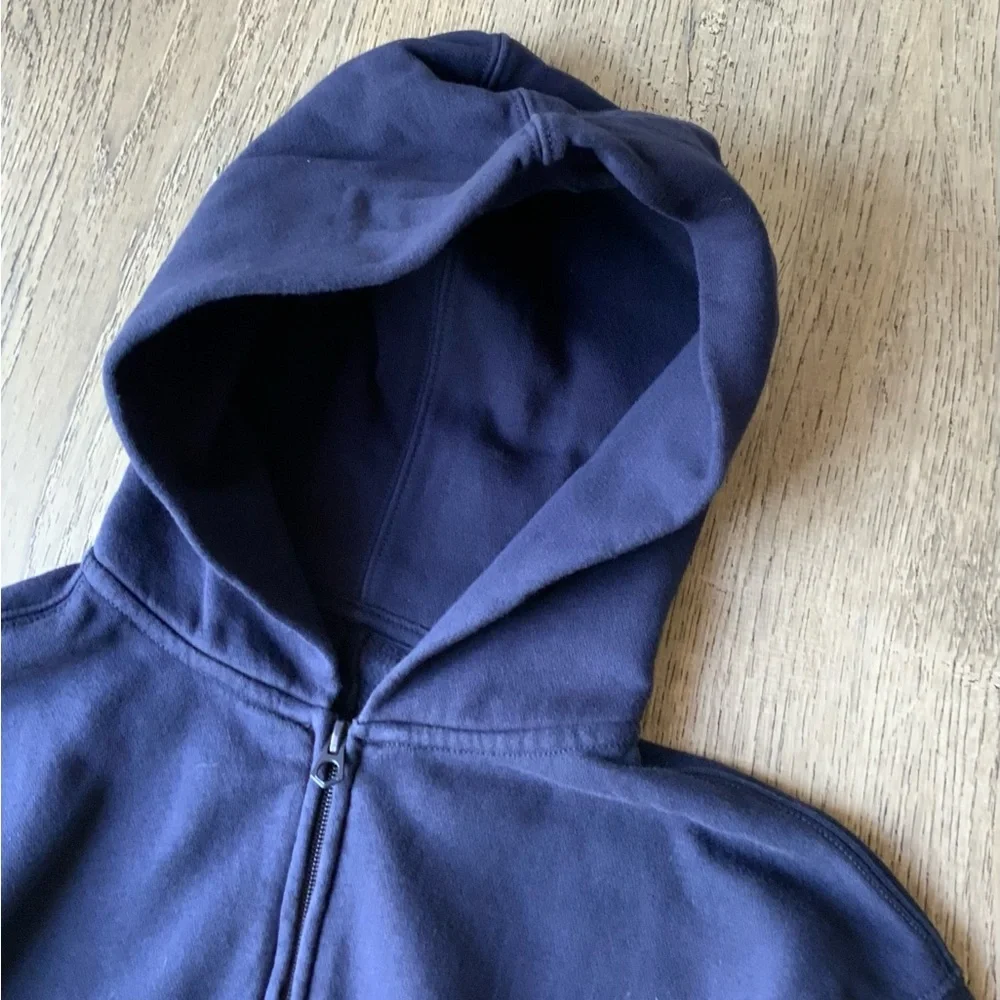 GAP Navy Zipper Up Hoodie Kids Large (10)